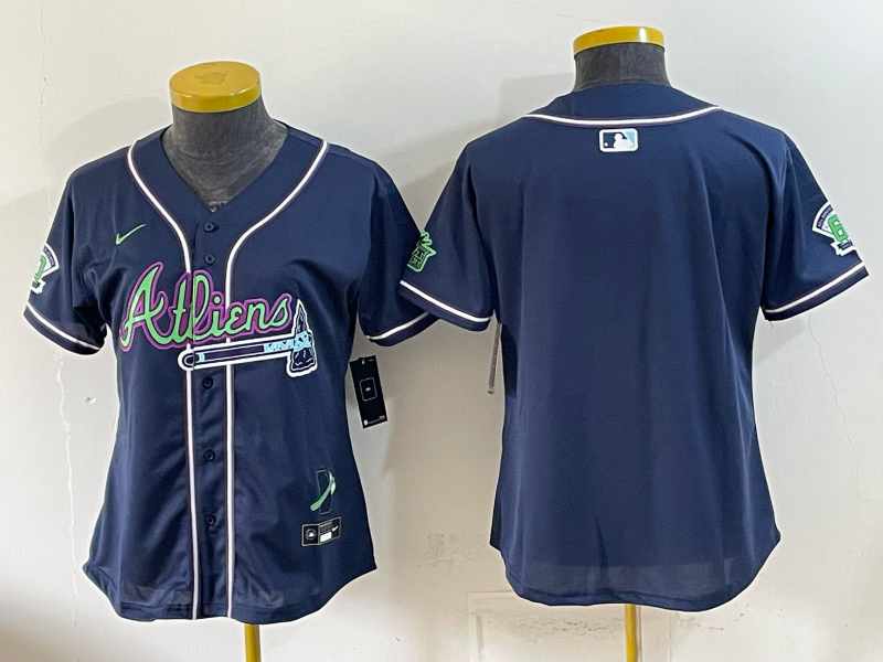 women 2026 Atlanta Braves blank Blue Game Nike MLB Jersey